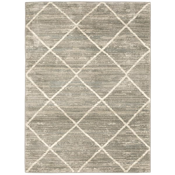 Home Decorators Collection Luciana Gray 4 ft. x 6 ft. Geometric Area Rug