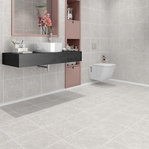 Havana Silver 12.28 in. x 12.28 in. Matte Stone Look Ceramic Floor and Wall Tile (20.96 sq. ft./Case)