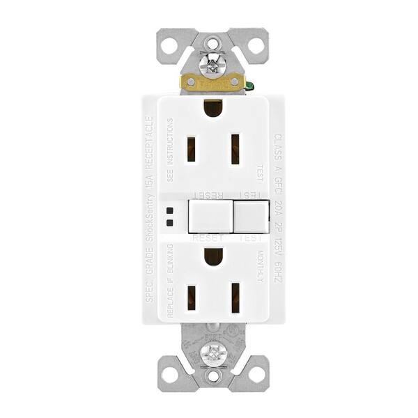 Eaton GFCI Self-Test 15A -125V Duplex Receptacle, White (3-Pack)