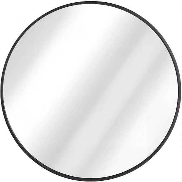 Movisa 30 in. W x 30 in. H Round Framed Wall Mount Bathroom Vanity Mirror