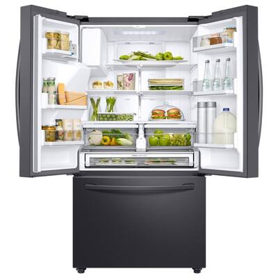 32x68 inch black stainless steel refrigerator