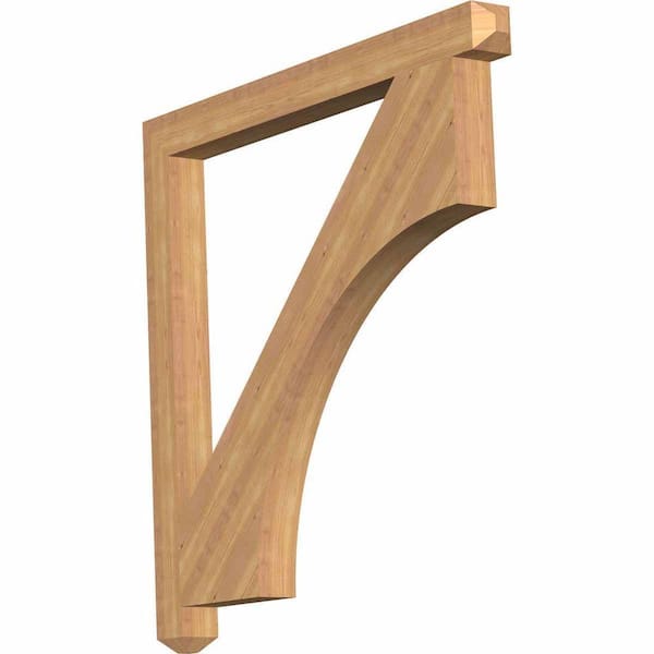 Ekena Millwork 3.5 in. x 44 in. x 44 in. Western Red Cedar Westlake Craftsman Smooth Bracket
