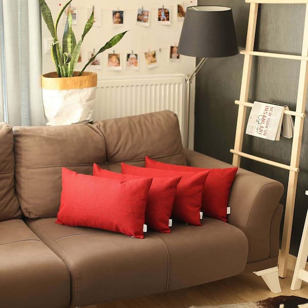 Cushion Ideas for Red Sofas