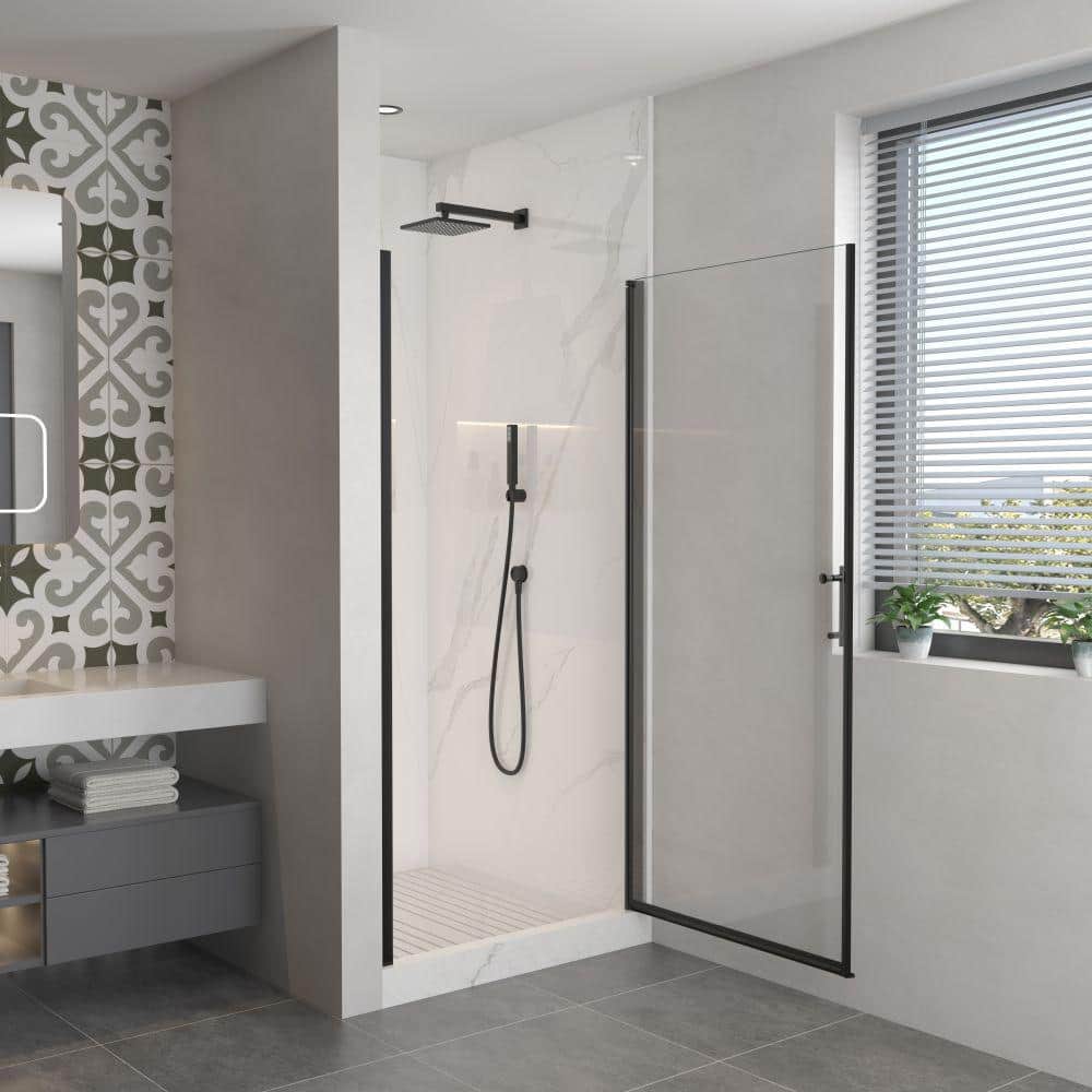 Xspracer Moray 30 in. W x 72 in. H Pivot Frame Shower Door in