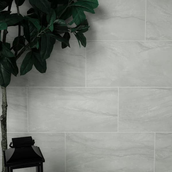 Hillside Gray 12 in. x 24 in. Matte Porcelain Stone Look Floor and Wall Tile (32-Cases/512 sq. ft./Pallet)