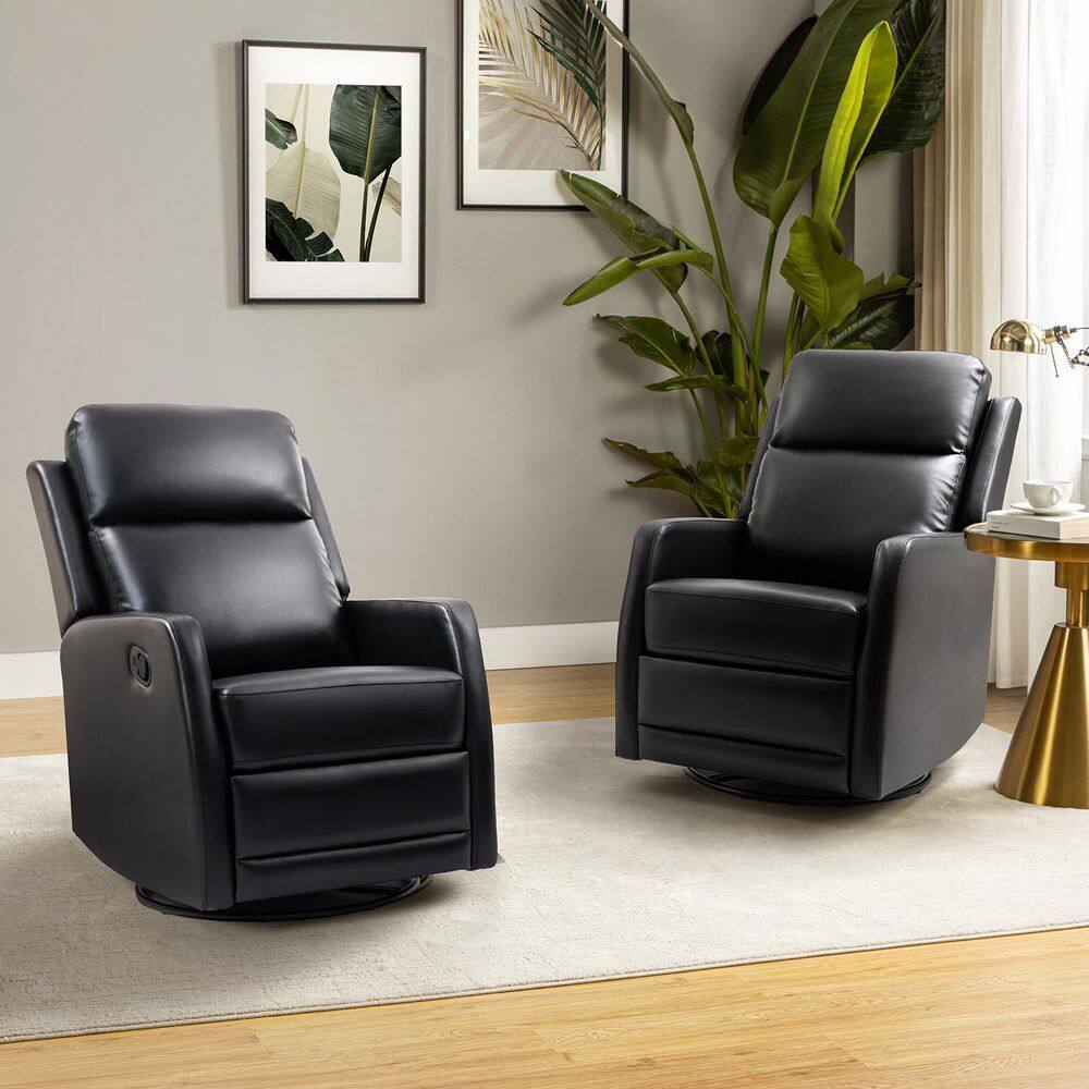Prudencia Black Rocker Recliner with Wingback (Set of 2) price history on PriceWatchPro
