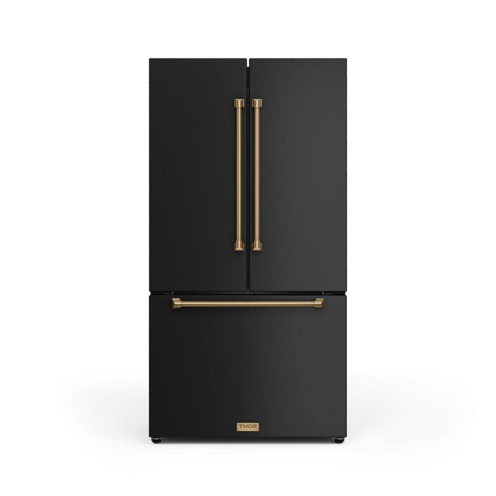 Gordon Ramsay Series 36 in. 20.3 cu. ft. Counter Depth French Door Refrigerator in Matte Black/Bronze with Ice Maker price history on PriceWatchPro