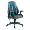 OSP Home Furnishings Output Gaming Chair in Black Faux Leather with ...