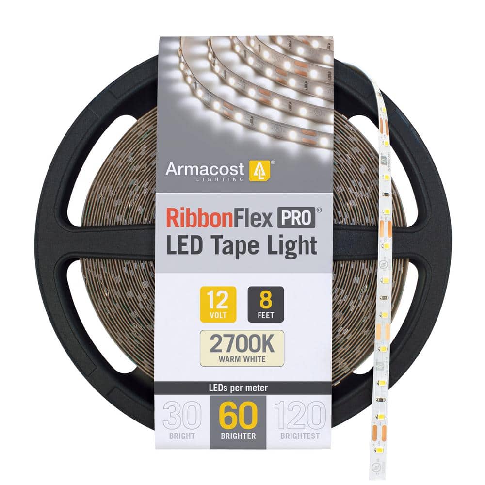 8.2 ft White LED Under Cabinet Tape Light