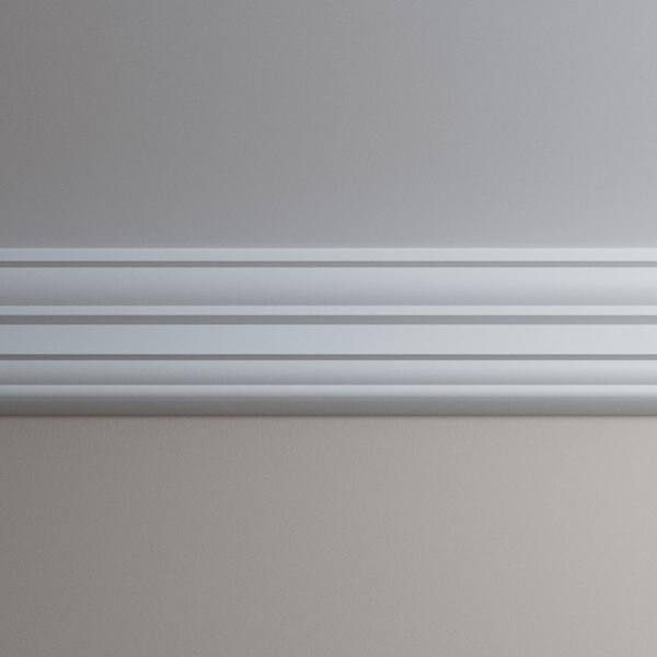 Ekena Millwork Henry 7.875 in. D x 12.625 in. W x 96 in. L Polyurethane Crown Moulding