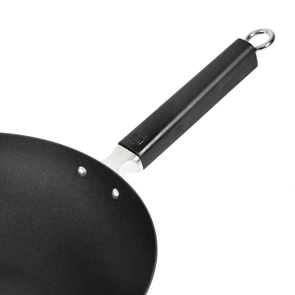 Cooks Standard 11 in. Black Hard Anodized Aluminum Nonstick Wok Stir Fry Pan  02591 - The Home Depot