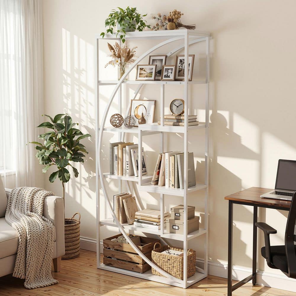 TRIBESIGNS WAY TO ORIGIN 70.86 in. Tall White Engineered Wood 8