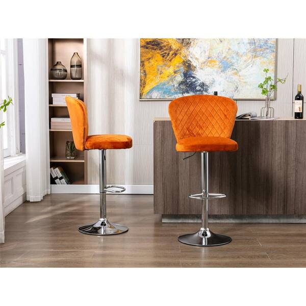 orange counter chairs