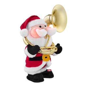 16 in. Christmas Santa Playing Tuba