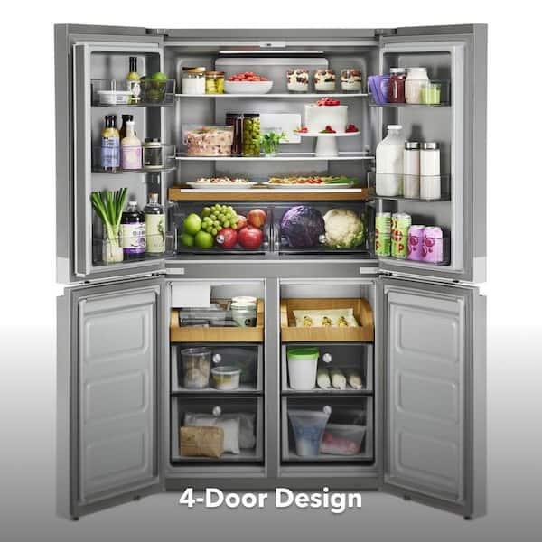 KitchenAid 19.4 cu. ft. 36 in. W Counter-Depth 4-Door Refrigerator