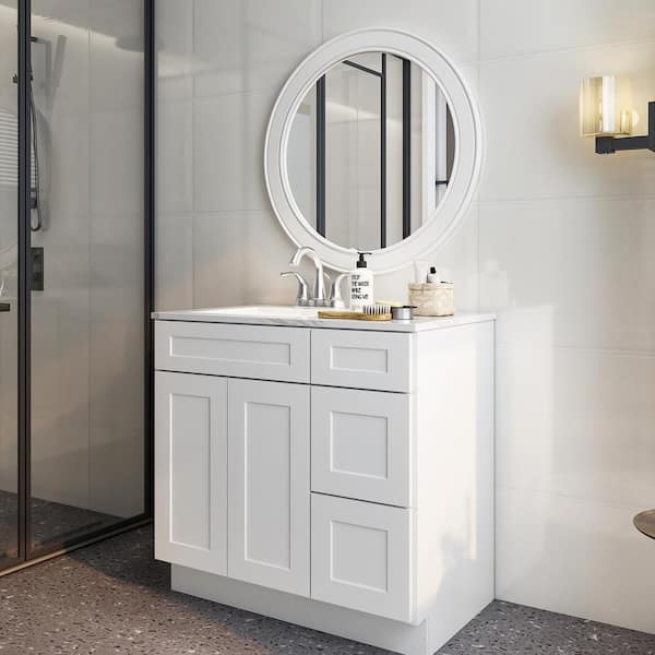 HOMEIBRO 36-in W X 21-in D X 34.5-in H in Shaker White