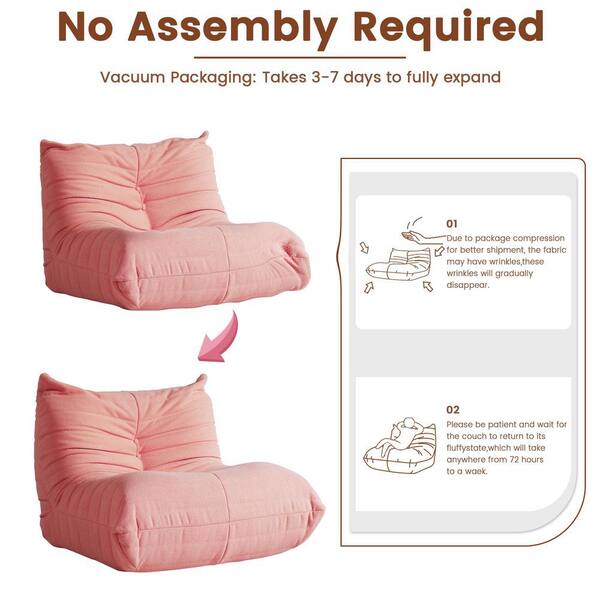 Magic Home Caterpillar 69 in. Armless Velvet Curved Comfy