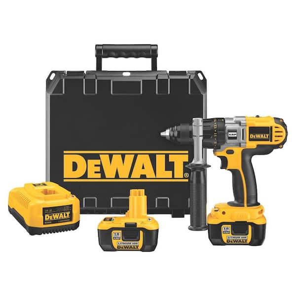 DEWALT 18-Volt XRP Lithium-Ion Cordless 1/2 in. Drill/Driver Kit with (2) Batteries 2Ah, 1-Hour Charger and Case
