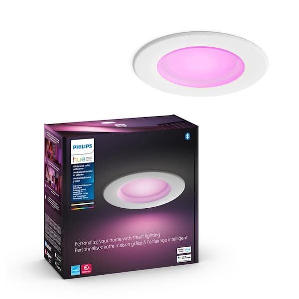 5 in. / 6 in. LED Smart Color Changing Recessed High Lumen Downlight with  Bluetooth (1-Pack)