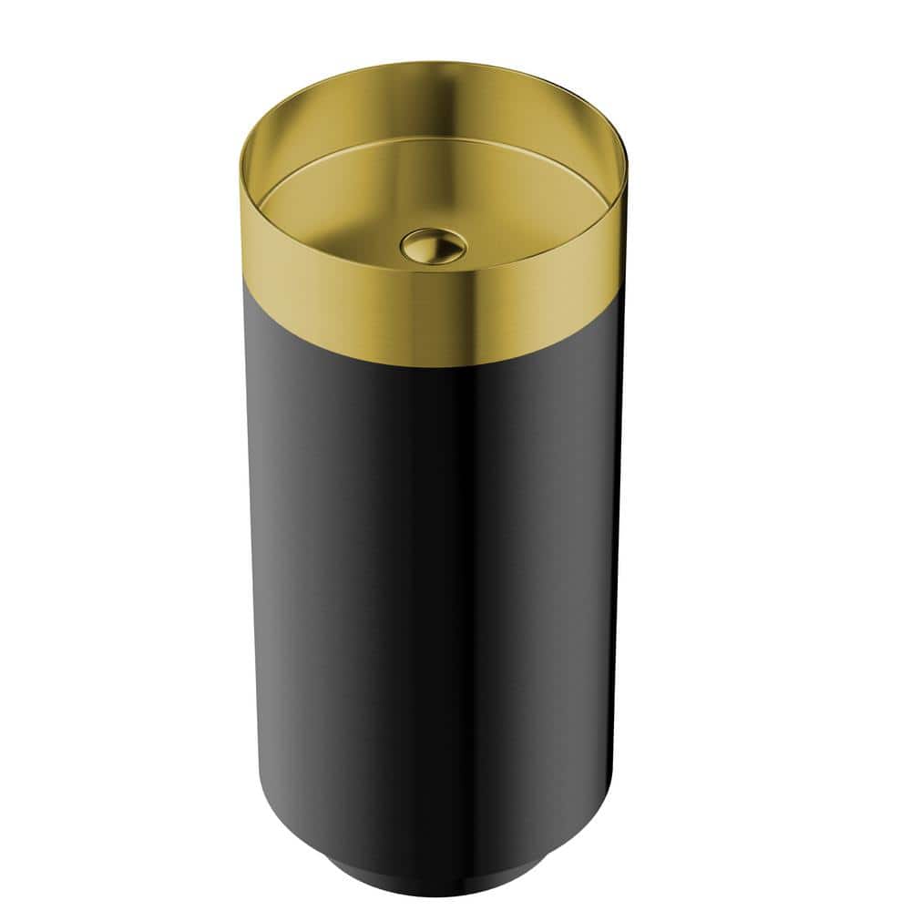 CCP200 32-3/4 in. Stainless Steel Pedestal Sink in Gold and Gunmetal Grey price history on PriceWatchPro