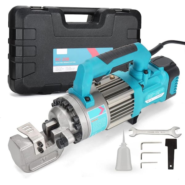 Electric Hydraulic Rebar Bender 1400-Watts Machine Bends 14-22 mm Rebars 90° in 2.5-3.5s with Storage Box