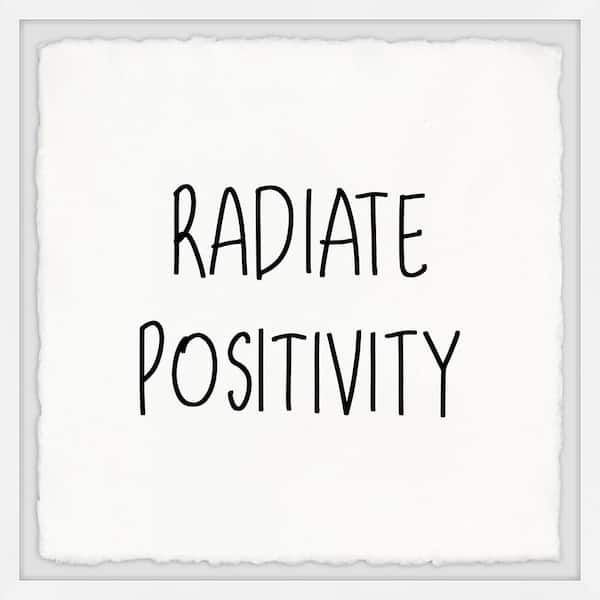 Unbranded "Radiate Positivity II" by Marmont Hill Framed Typography Art Print 24 in. x 24 in.