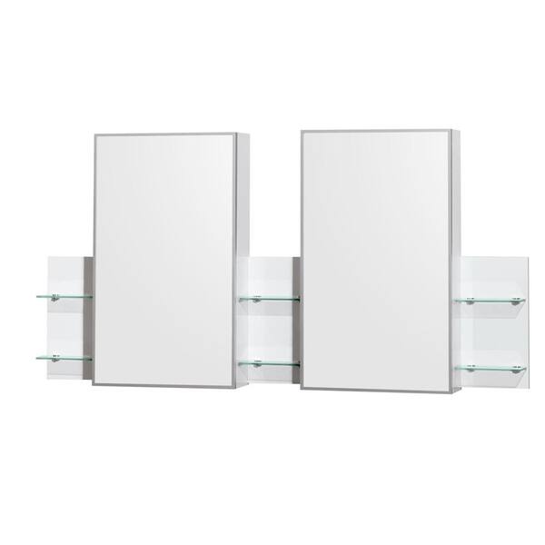 Wyndham Collection Amare 60 in. W x 30 in. H Framed Wall Mirror in White