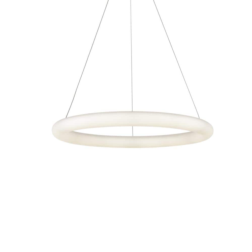 White Polymeric Halo LED Pendant Light