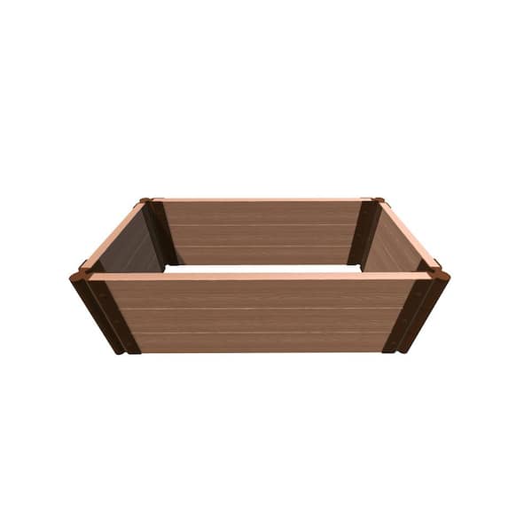 Frame It All Tool-Free Classic Sienna 2 ft. x 4 ft. x 16. 5 in. Composite Raised Garden Bed-2 in. Profile