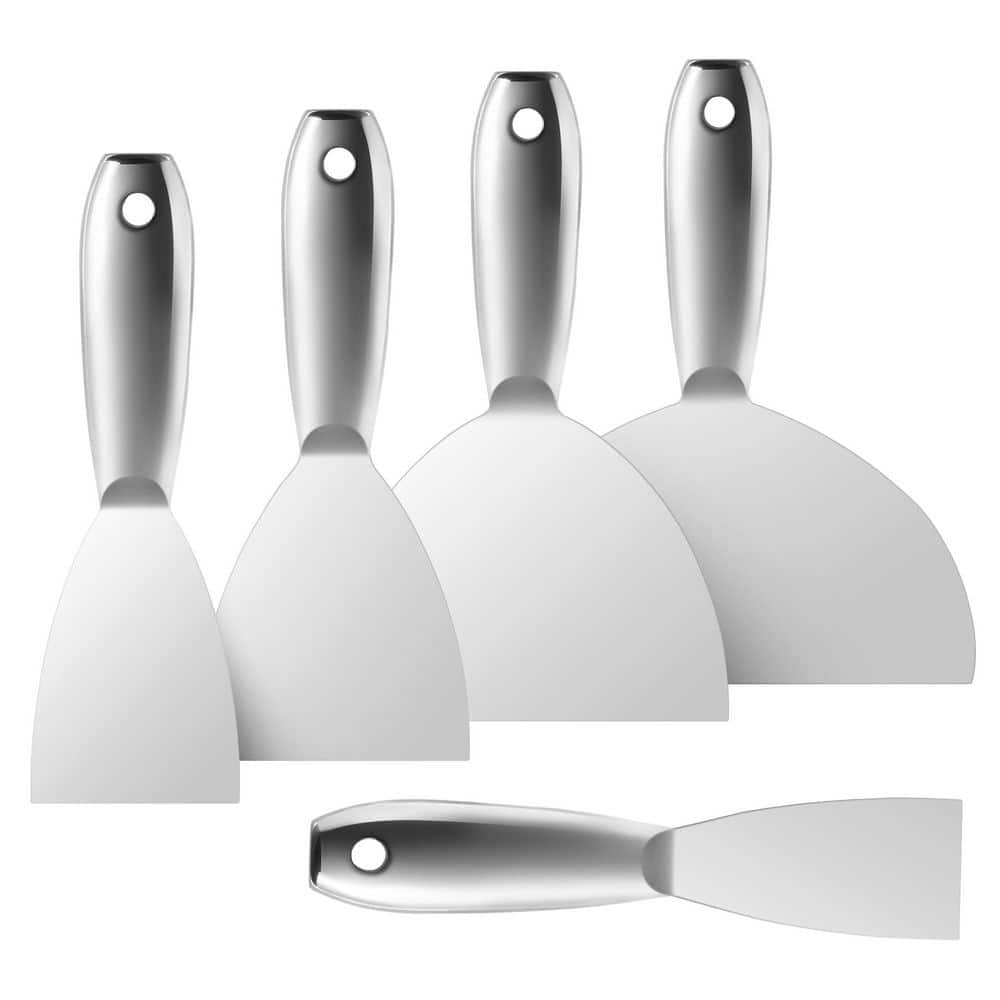 5 Pack All Stainless Steel Putty Knife Set 2/3/4/6/8 in. Drywall Scraper for Plaster Mud Wallpaper Removal price history on PriceWatchPro
