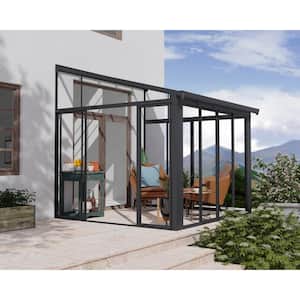 SanRemo 10 ft. x 10 ft. Gray/Clear Sunroom, Patio Enclosure and Solarium