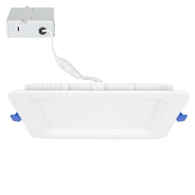 6 in. Square 4000K Neutral White New Construction IC Rated Canless Recessed Integrated LED Kit