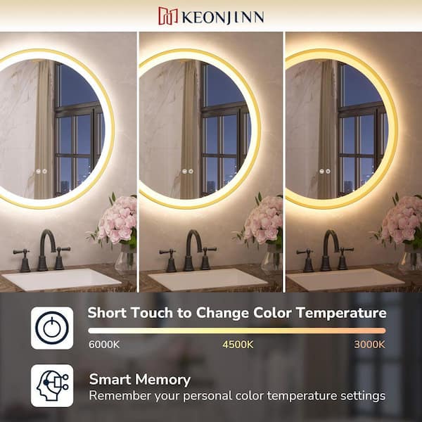 Keonjinn 24 in. W x 24 in. H Round Al...