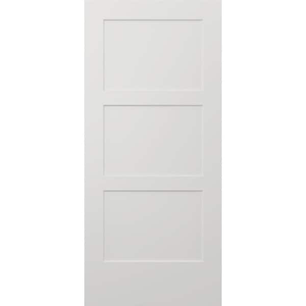JELD-WEN 36 in. x 80 in. Birkdale White Paint Smooth Hollow Core Molded Composite Interior Door Slab