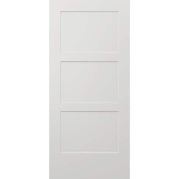 JELD-WEN 36 in. x 80 in. Birkdale White Paint Smooth Solid Core Molded Composite Interior Door Slab