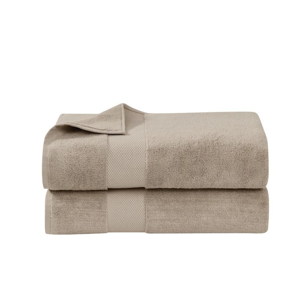 Brooklyn Loom 100% Turkish Cotton 2 Piece Bath Sheet in Khaki
