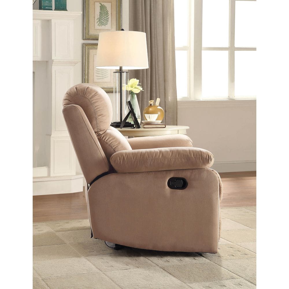 Parklon Brown Microfiber Recliner with Pillow Top Arms