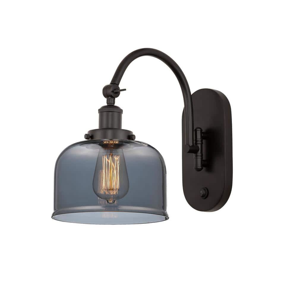 Bell 1-Light Oil Rubbed Bronze Wall Sconce with Glass Shade price history on PriceWatchPro