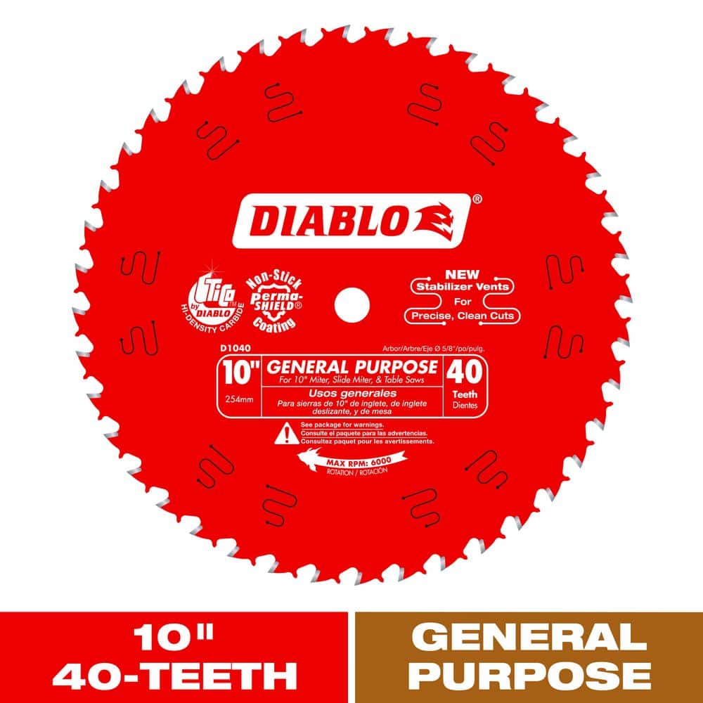 10 in. x 40-Tooth General Purpose Circular Saw Blade Value Pack (2-Pack) price history on PriceWatchPro