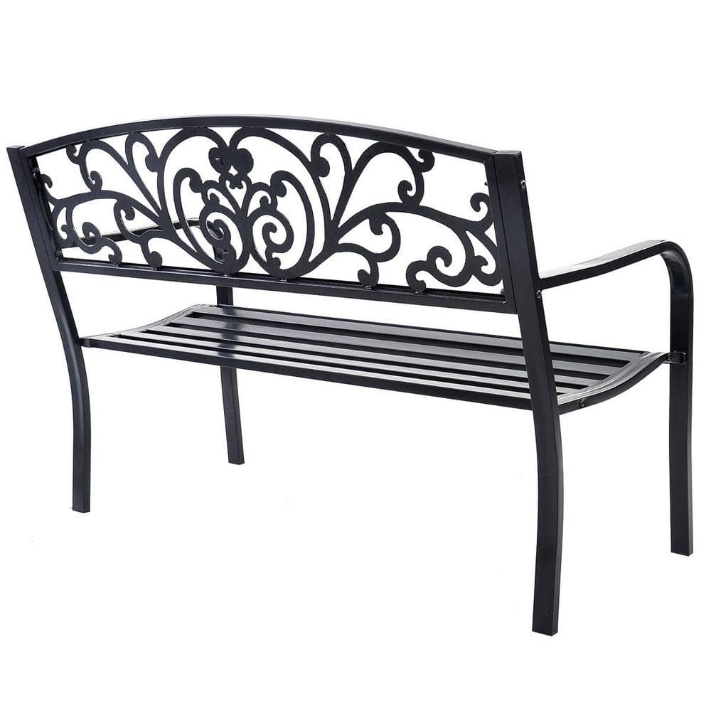 50 in. Park Metal Outdoor Bench HYO30 - The Home Depot