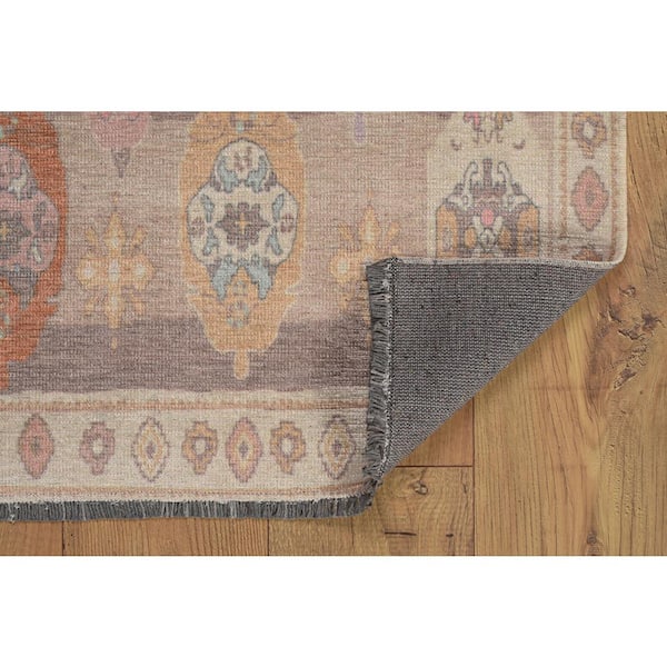 Lena Brown and Beige 2 ft. x 3 ft. Transitional Woven Oriental Polyester Rectangle Indoor Accent Area Rug