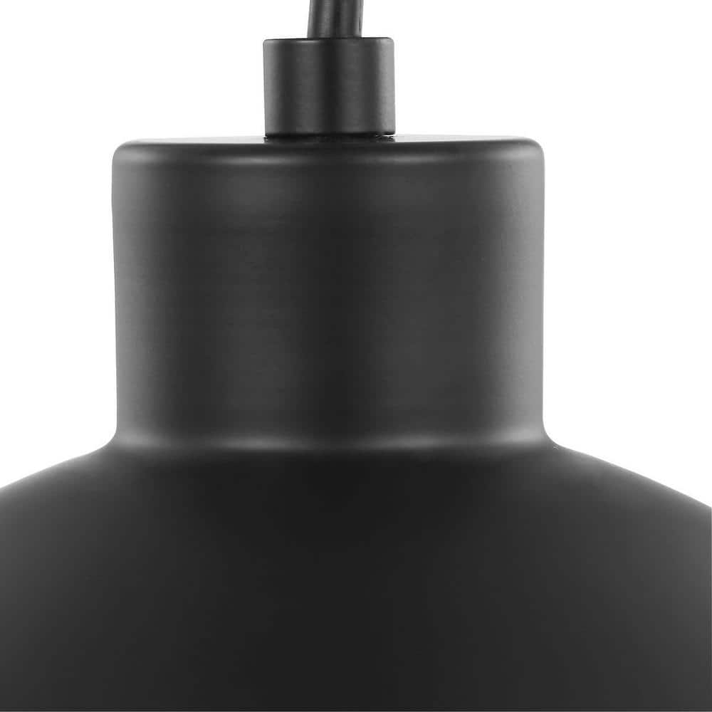 Black and Opal Glass Globe LED Pendant Light
