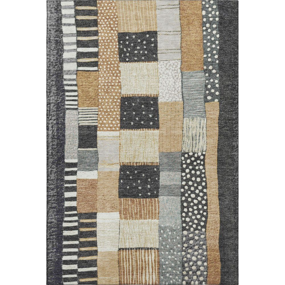 Mayfield Premium Machine Washable Abstract AMF1960 Black 3 ft. x 4 ft. Area Rug price history on PriceWatchPro