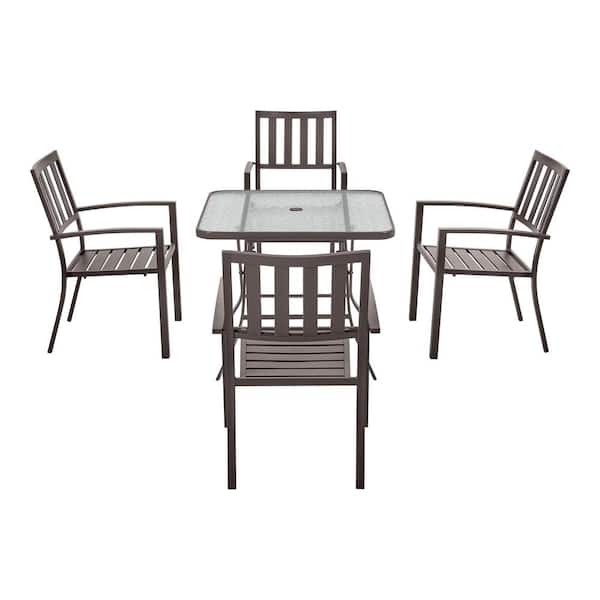 StyleWell Mix and Match Dark Taupe Stackable Steel Slat