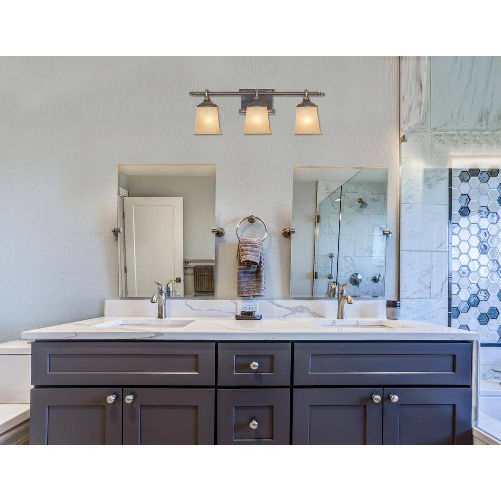 Weathered Saddle Iron 3-Light Bathroom Vanity Fixture