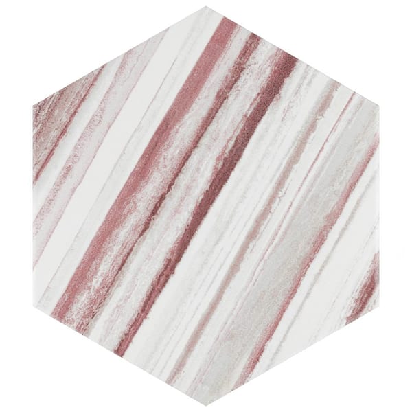 Merola Tile Flow Hex Cherry 8-5/8 in. x 9-7/8 in. Porcelain Floor and Wall Tile (11.5 sq. ft./Case)
