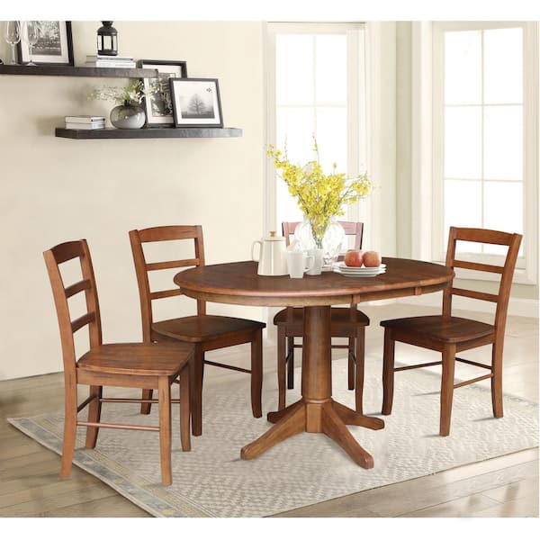Side Chairs K42 36rxt 27b C2, Round Table With Leaf Extension And Chairs