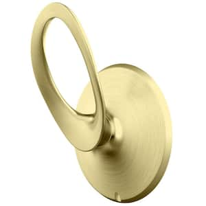 Rhen Single Robe Hook in Brushed Gold