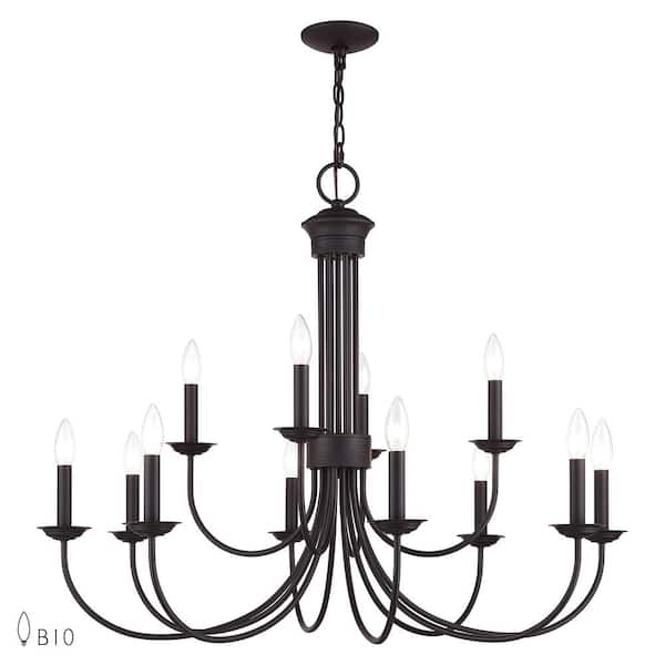 Livex Lighting Estate 12-Light Brone Chandelier 42680-07