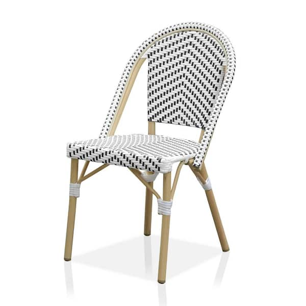 Black and discount white bistro chairs